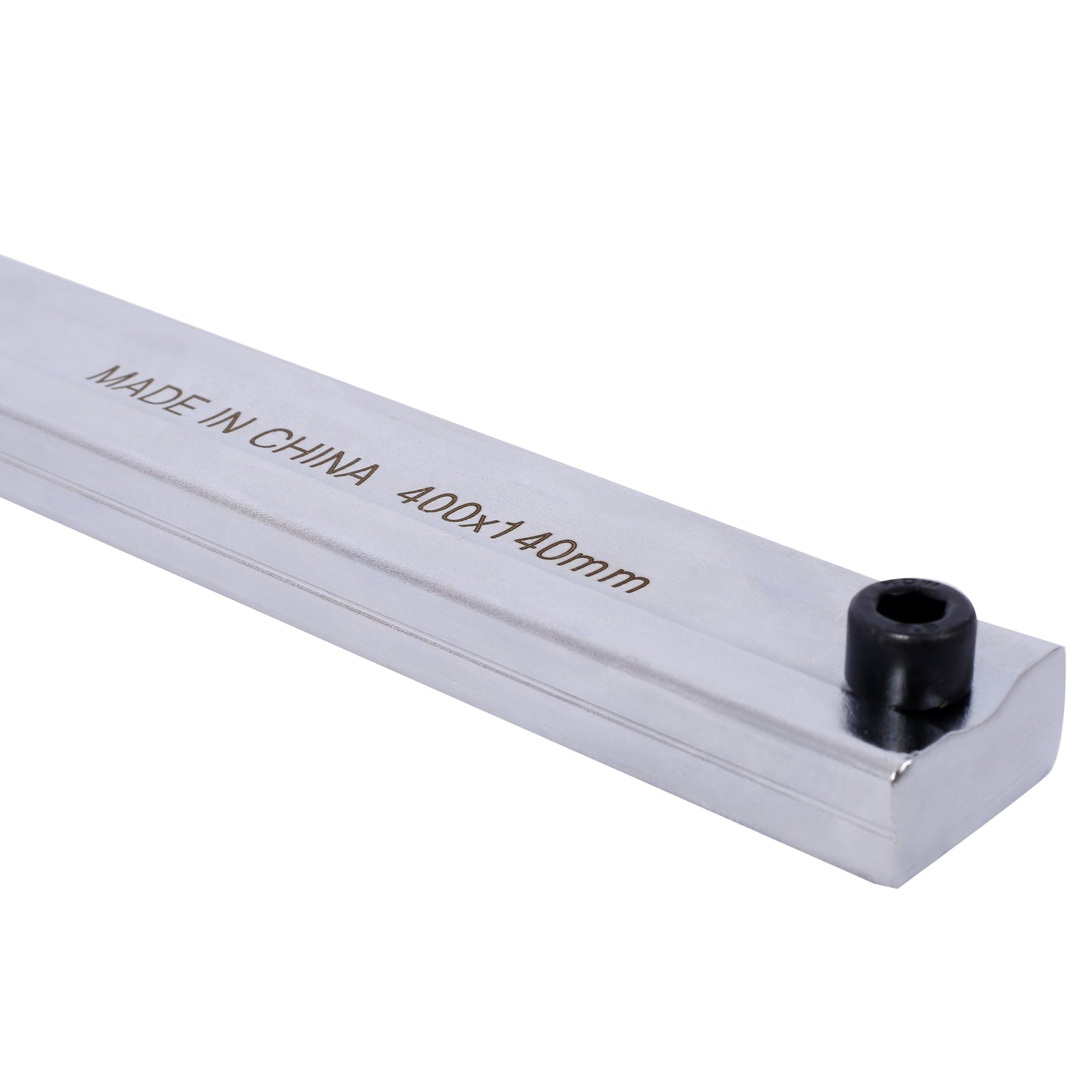 Chrome plated steel ruler with etched markings xmm size