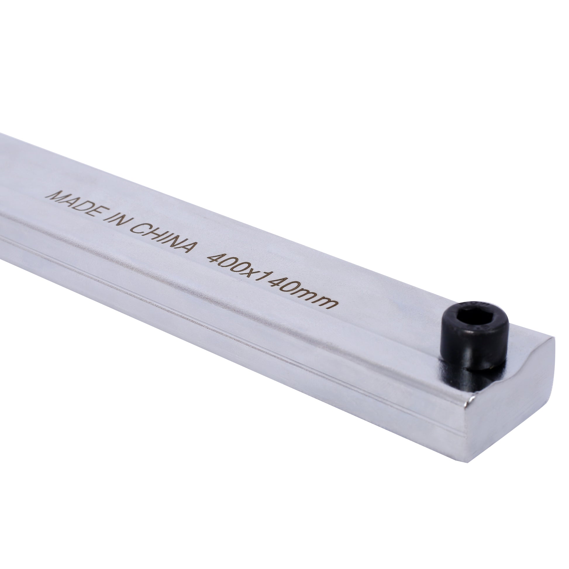 Chrome plated steel ruler with etched markings xmm size