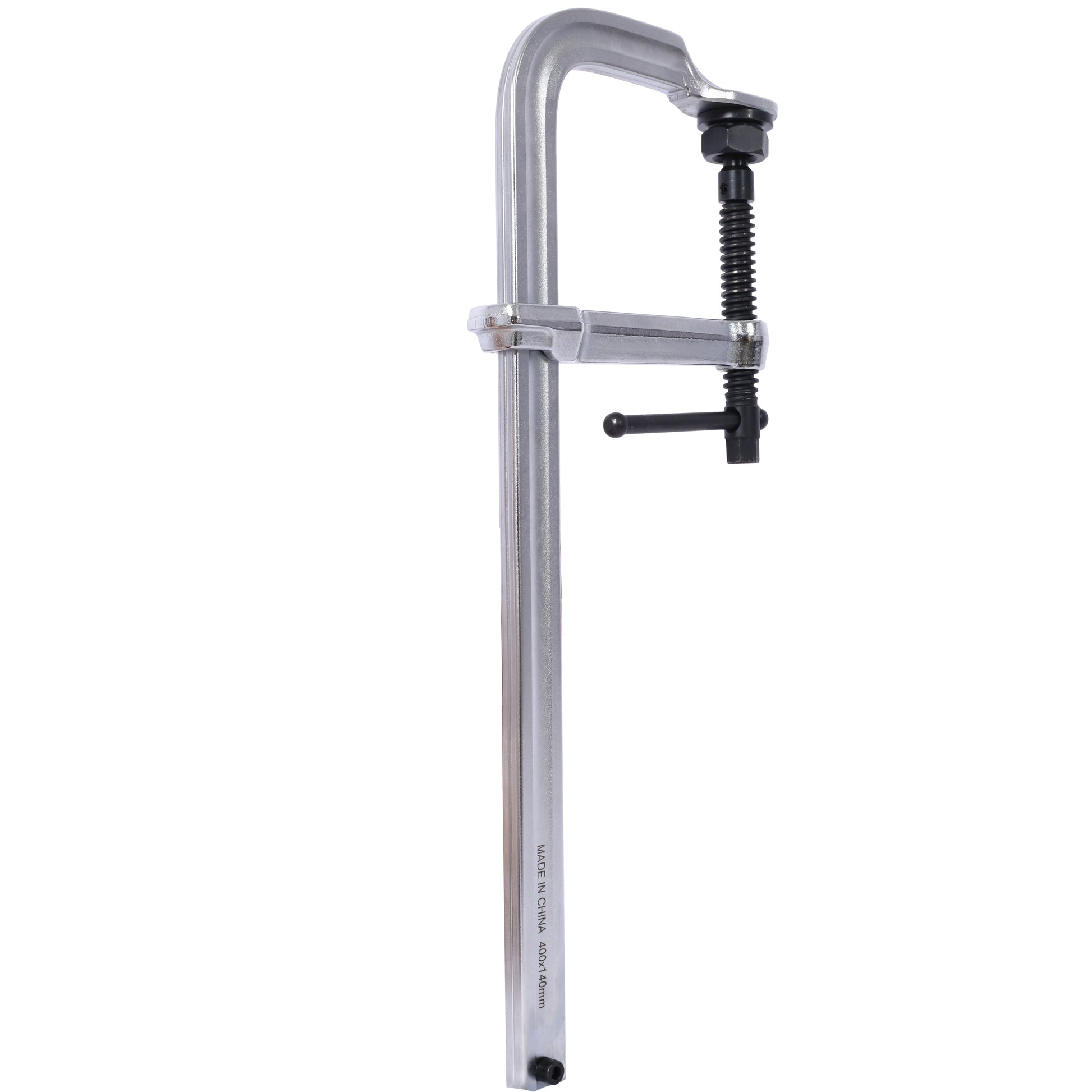 Heavyduty metal clamp with adjustable screw for woodworking and fabrication projects