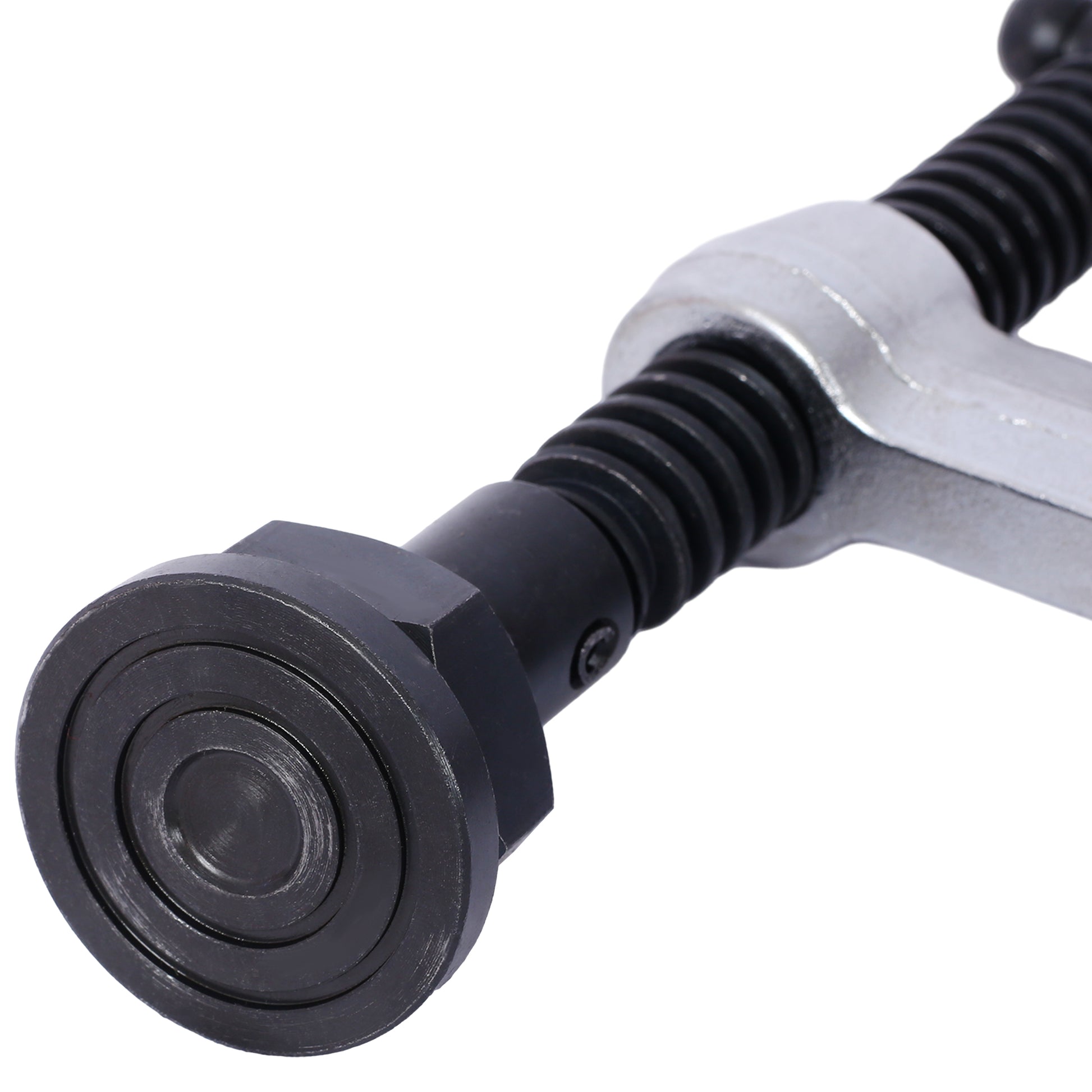 Heavyduty metal clamp with knurled adjustment knob for secure grip