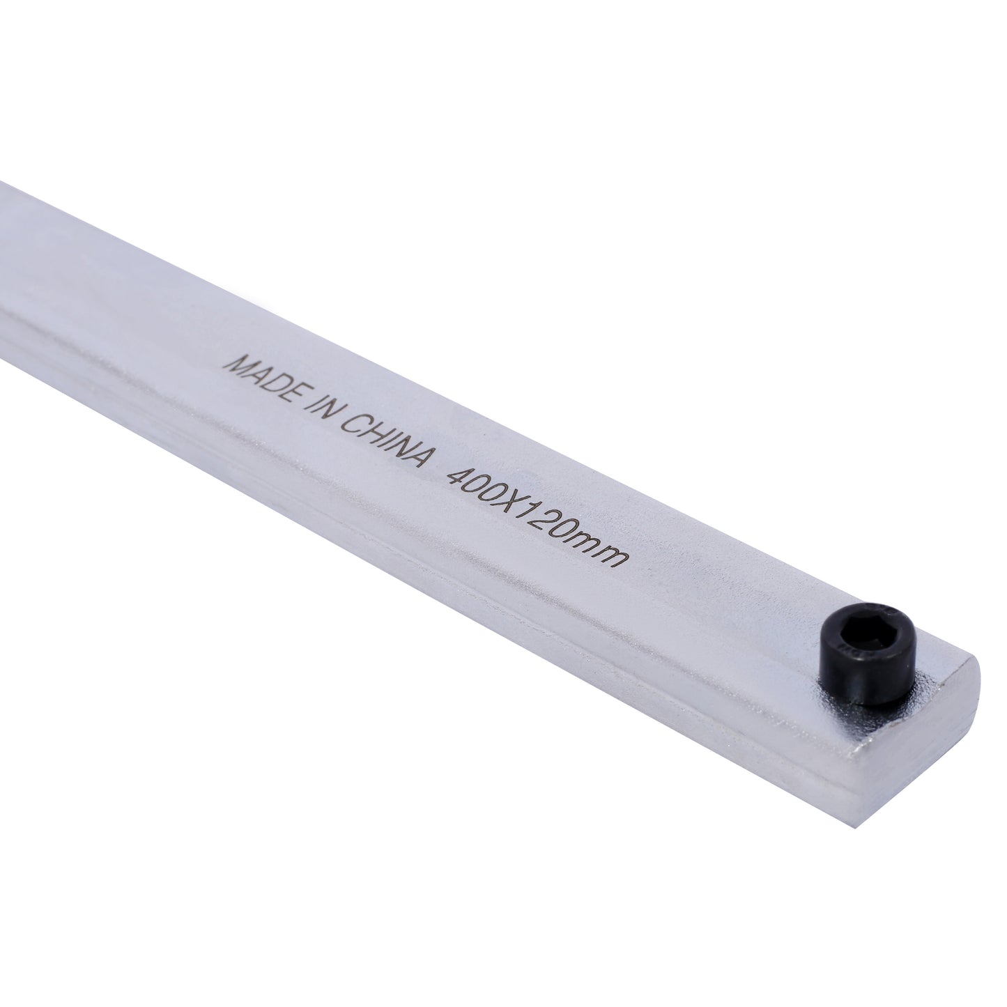Machined steel straight edge ruler xmm with hex bolt