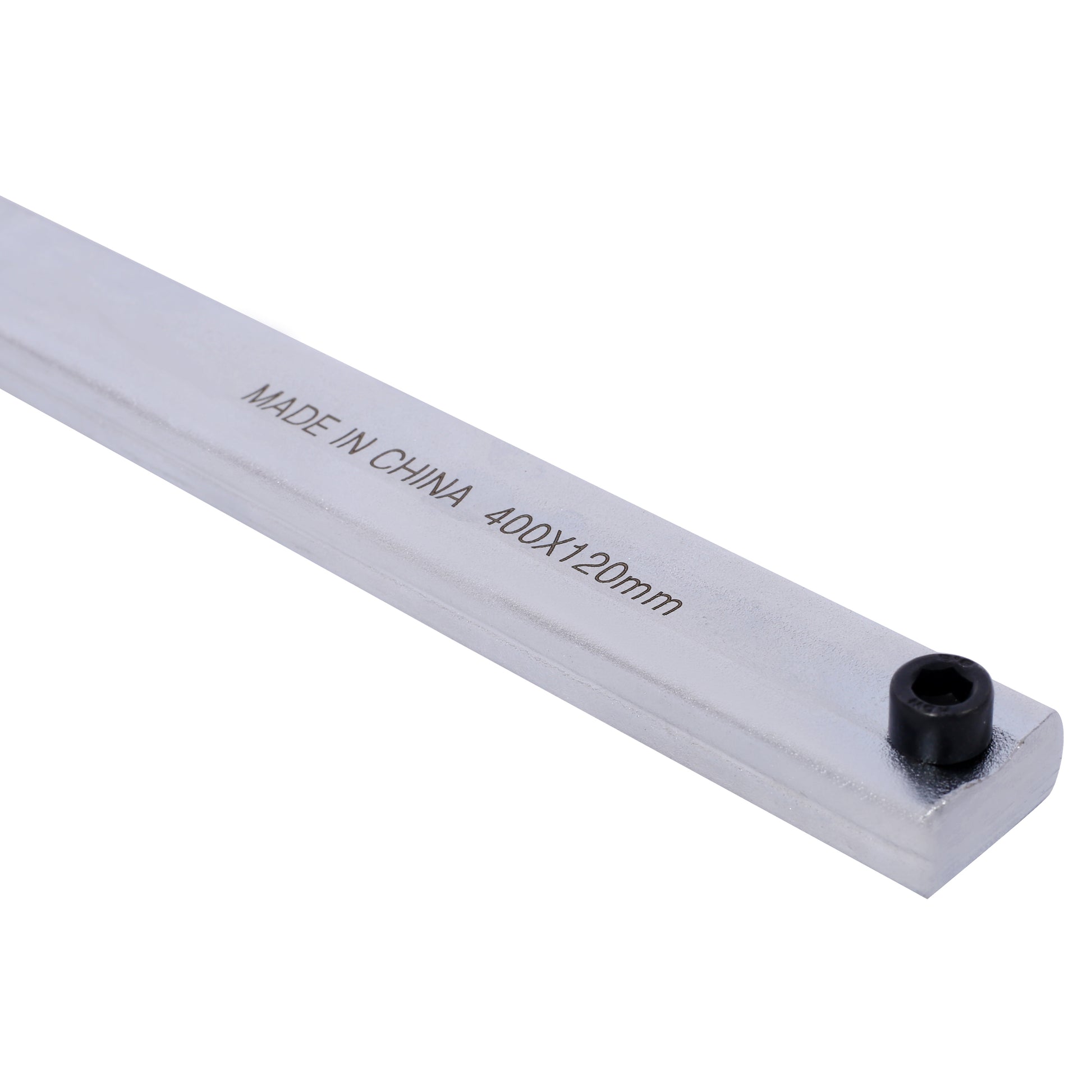 Machined steel straight edge ruler xmm with hex bolt