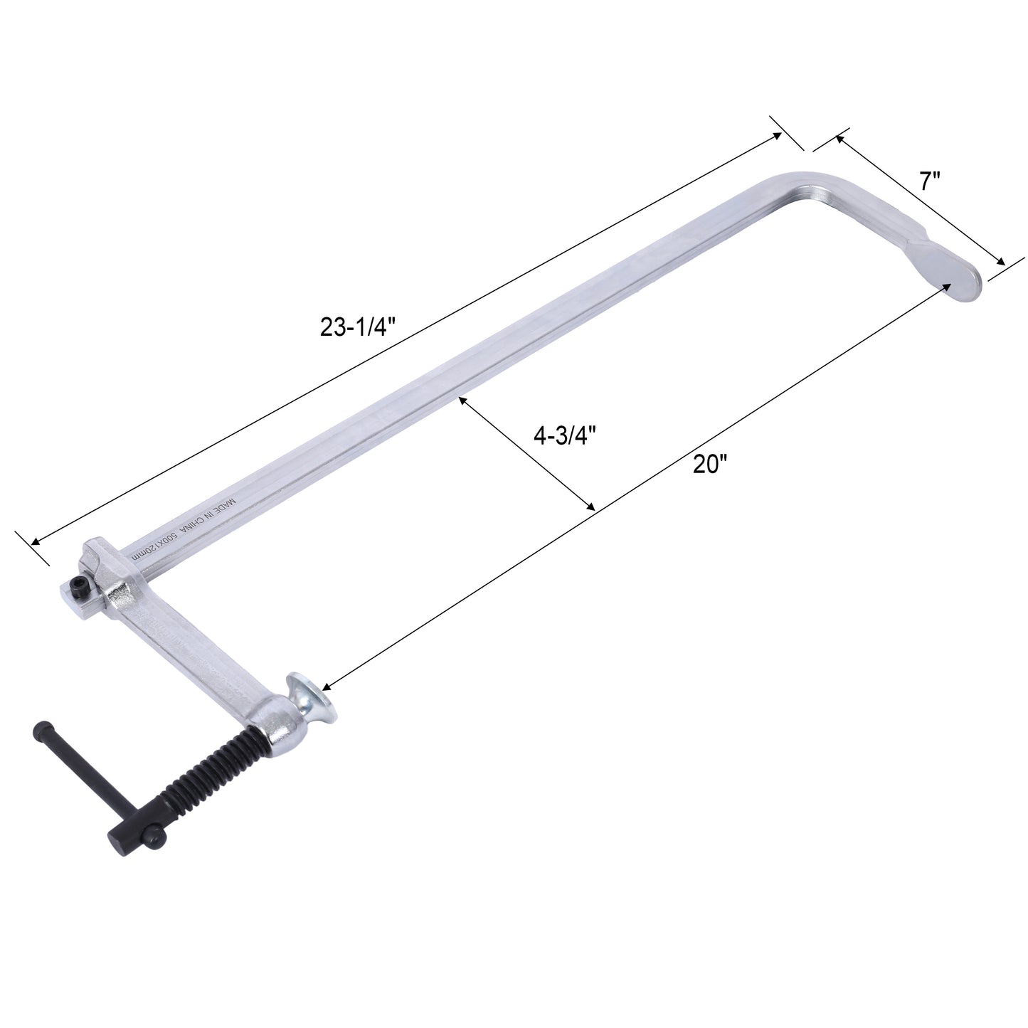 Durable aluminum Fclamp with a inch reach and inch throat depth