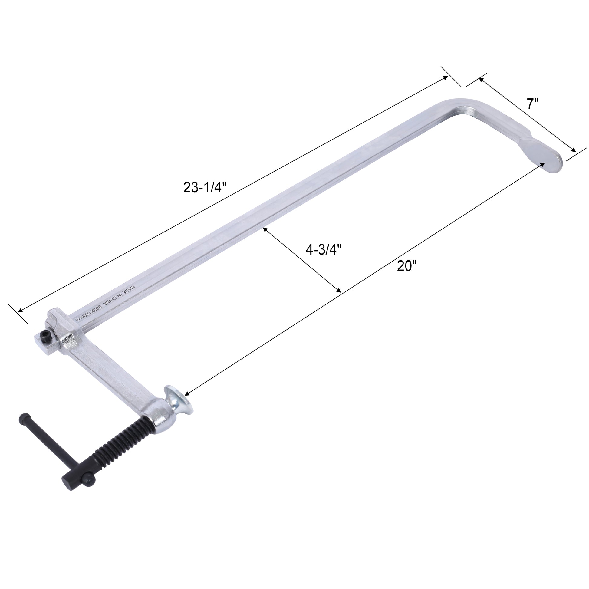 Durable aluminum Fclamp with a inch reach and inch throat depth