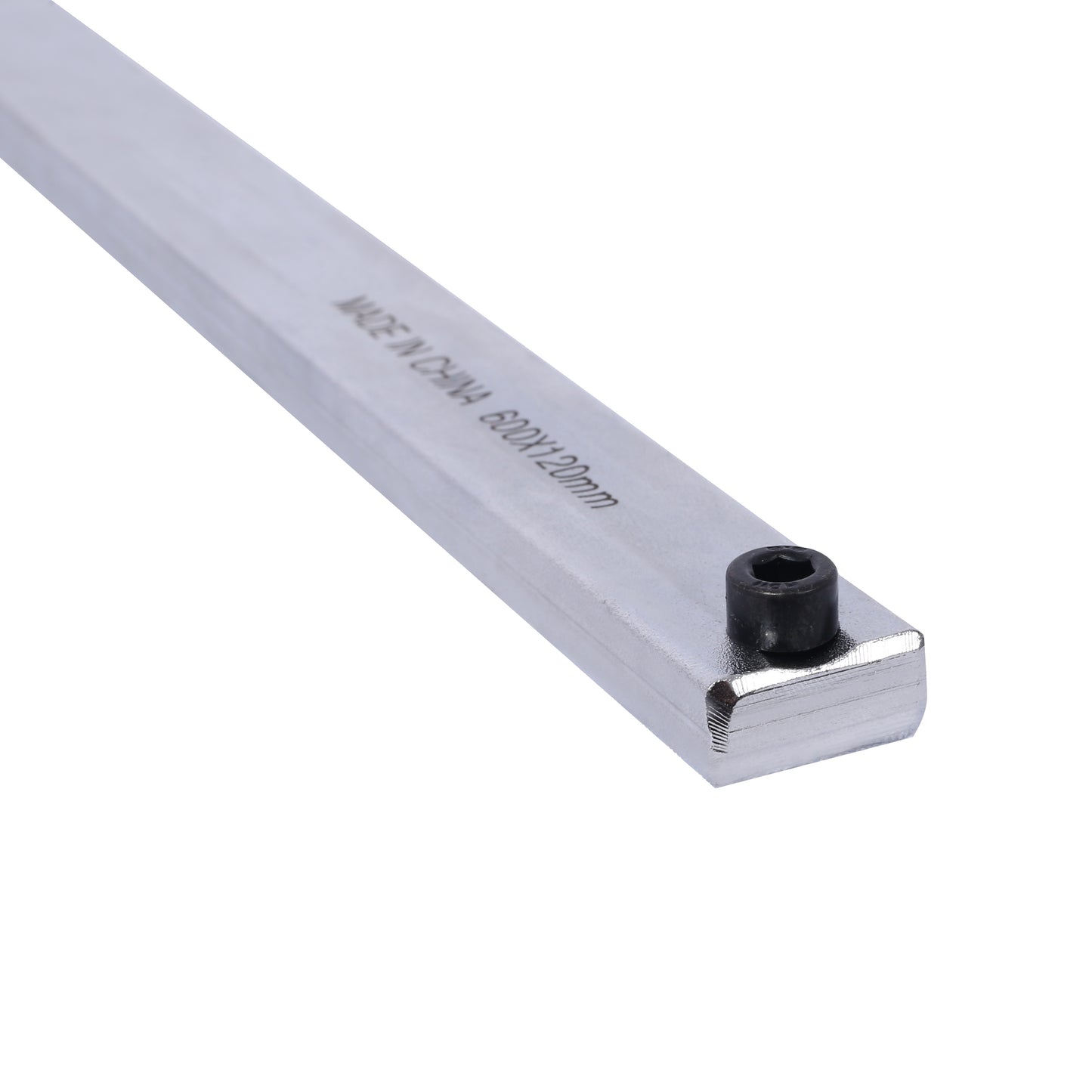 Machined steel bar with hex screw dimensions xmm