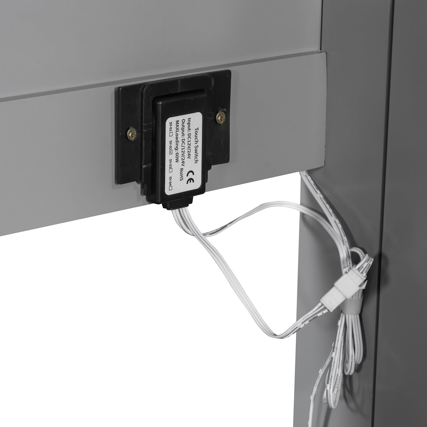 Black touch switch for LED strip lights