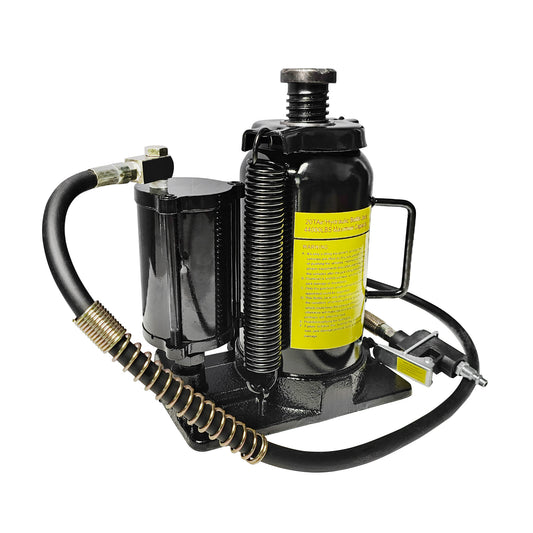 Black  Ton Air Hydraulic Bottle Jack with reinforced spring