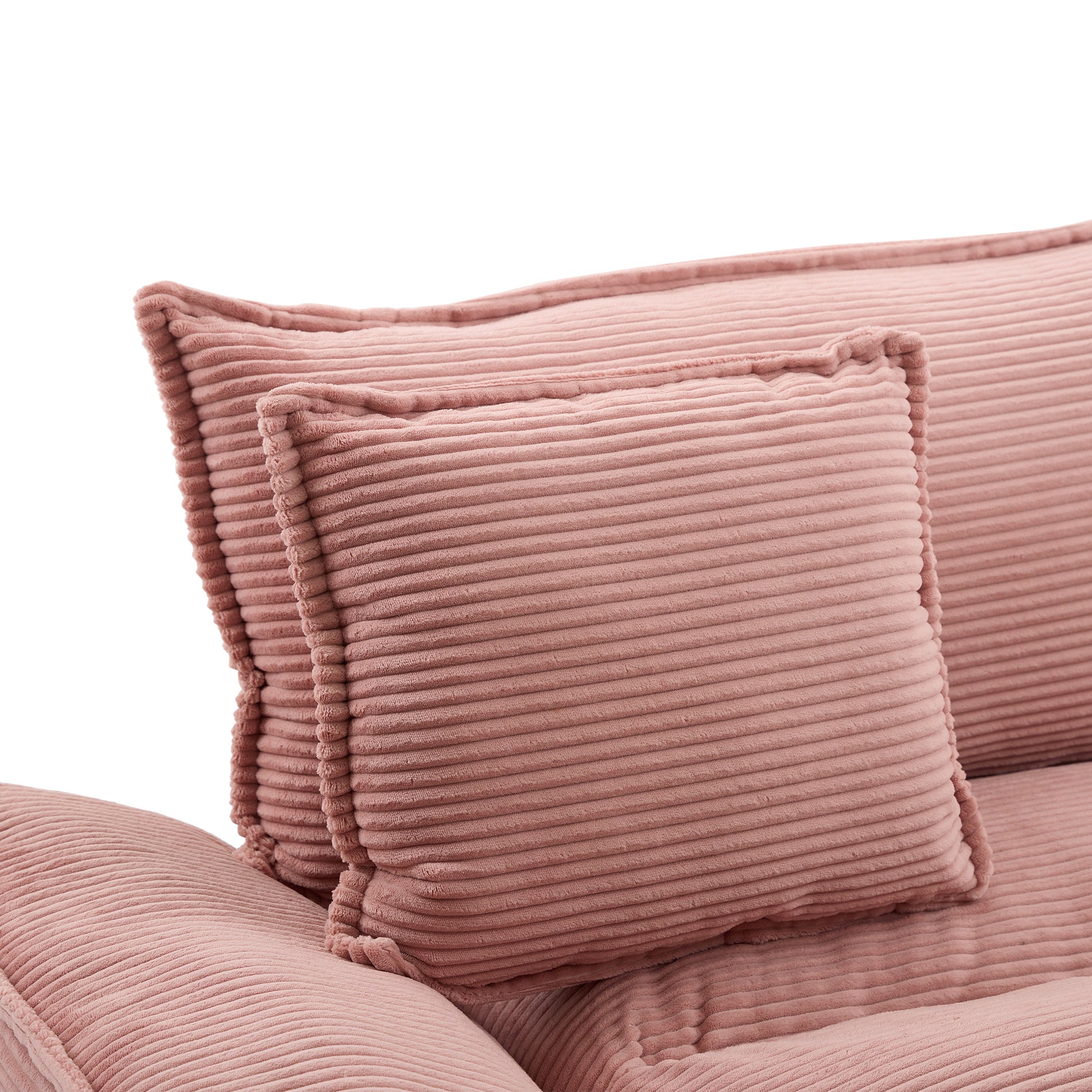 Dusty rose corduroy throw pillow with plush texture for cozy living rooms