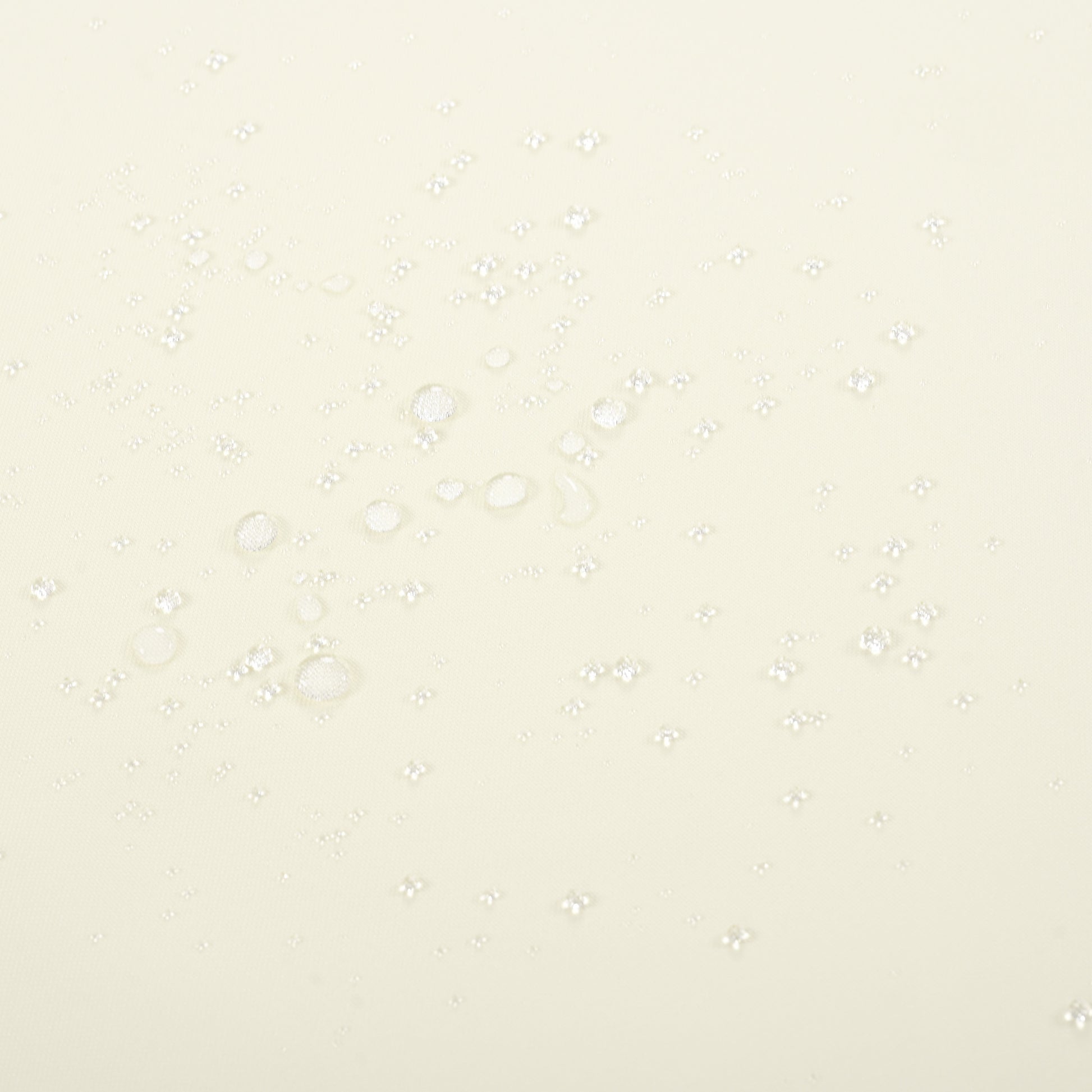Small iridescent glitter particles scattered on a pale yellow textured background