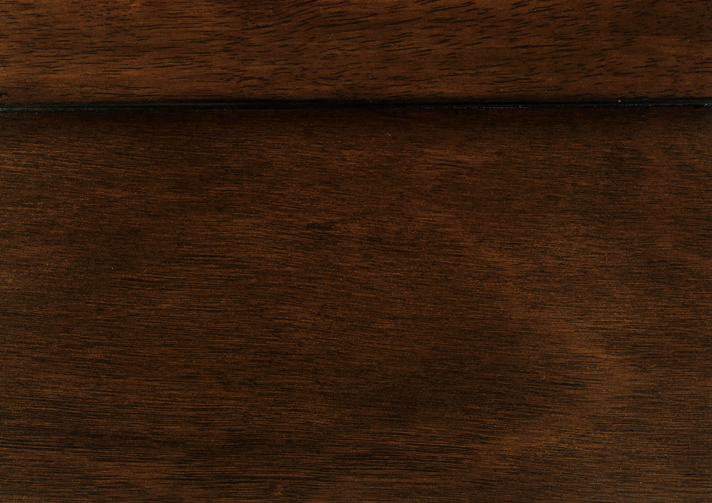 Dark walnut wood grain texture sample with fine lines