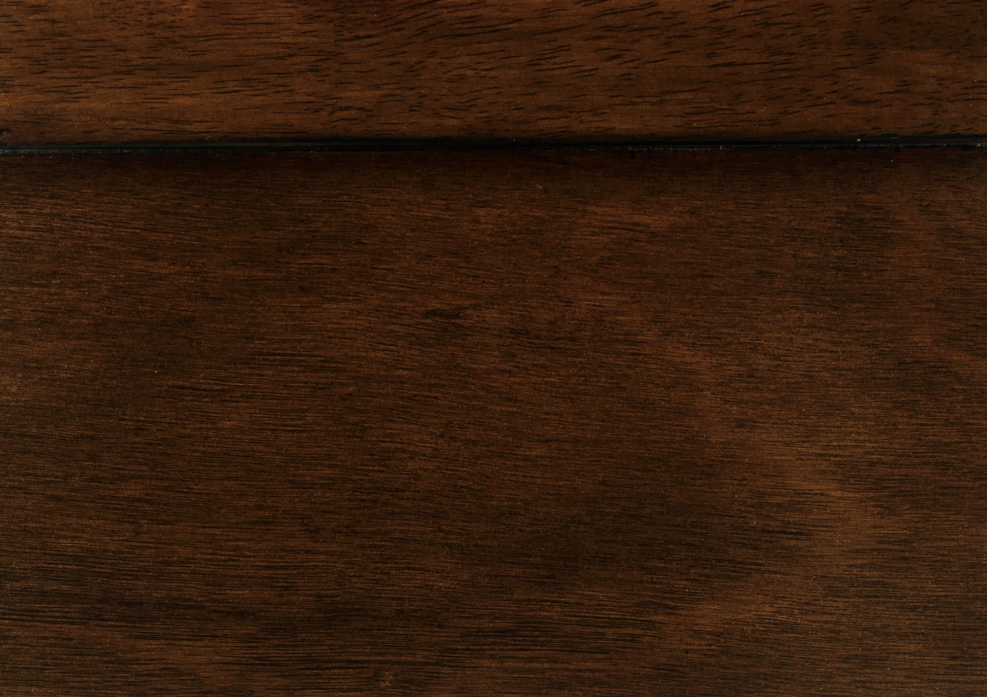 Dark walnut wood grain texture sample with fine lines