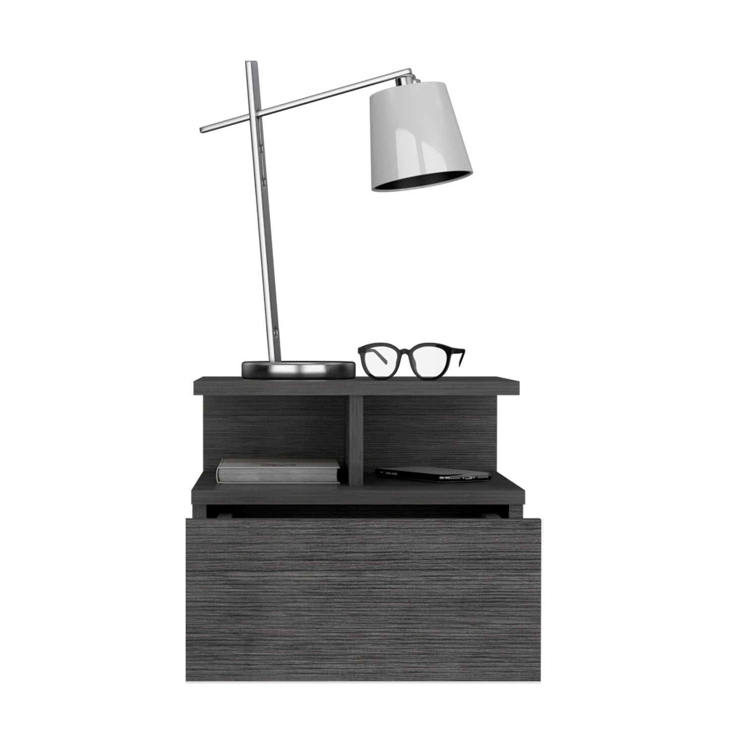 Maximize Bedroom Space with Floating Nightstand - Brown