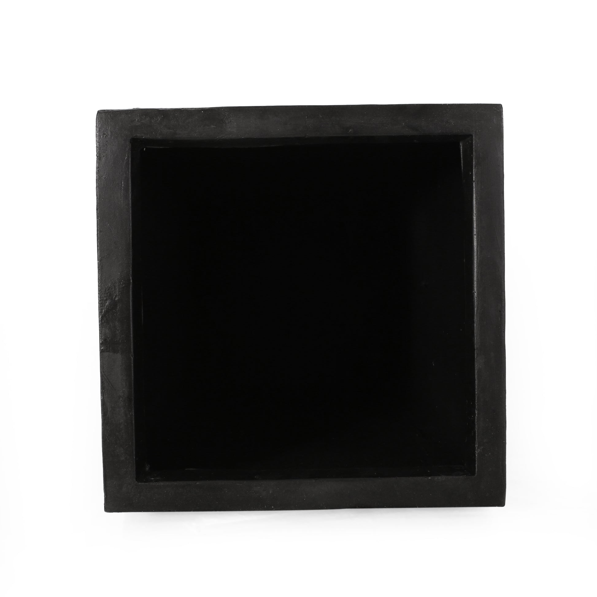 Matte black concrete planter perfect for indoor plants and modern decor