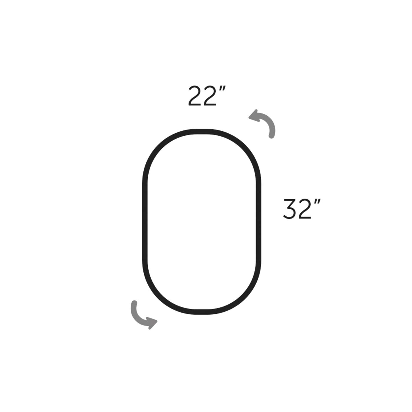 Oval mirror  inches wide and  inches tall modern minimalist design