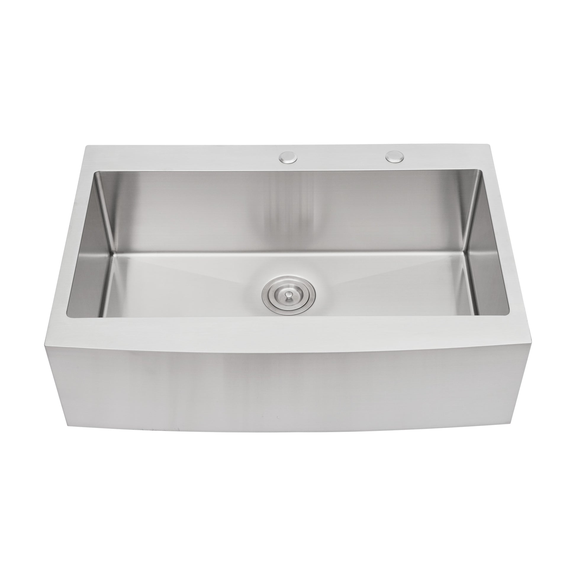 Brushed stainless steel farmhouse sink  inch single bowl with clean lines