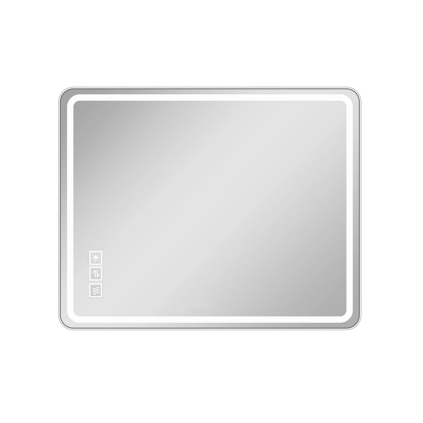 Modern LED bathroom mirror with adjustable light and defogger function