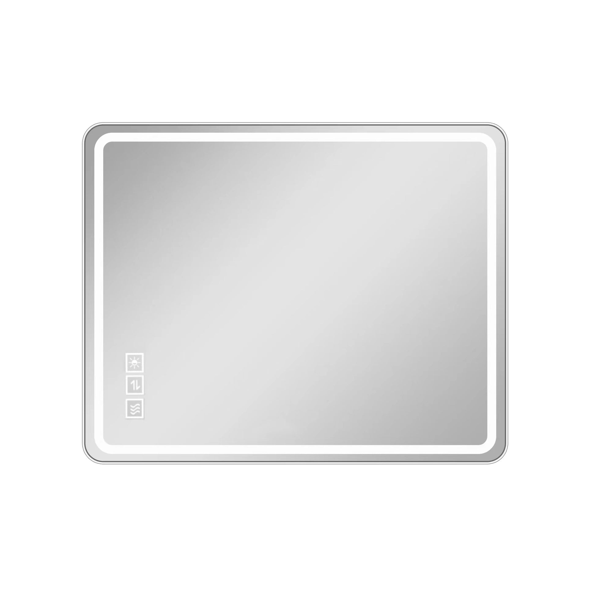 Modern LED bathroom mirror with adjustable light and defogger function