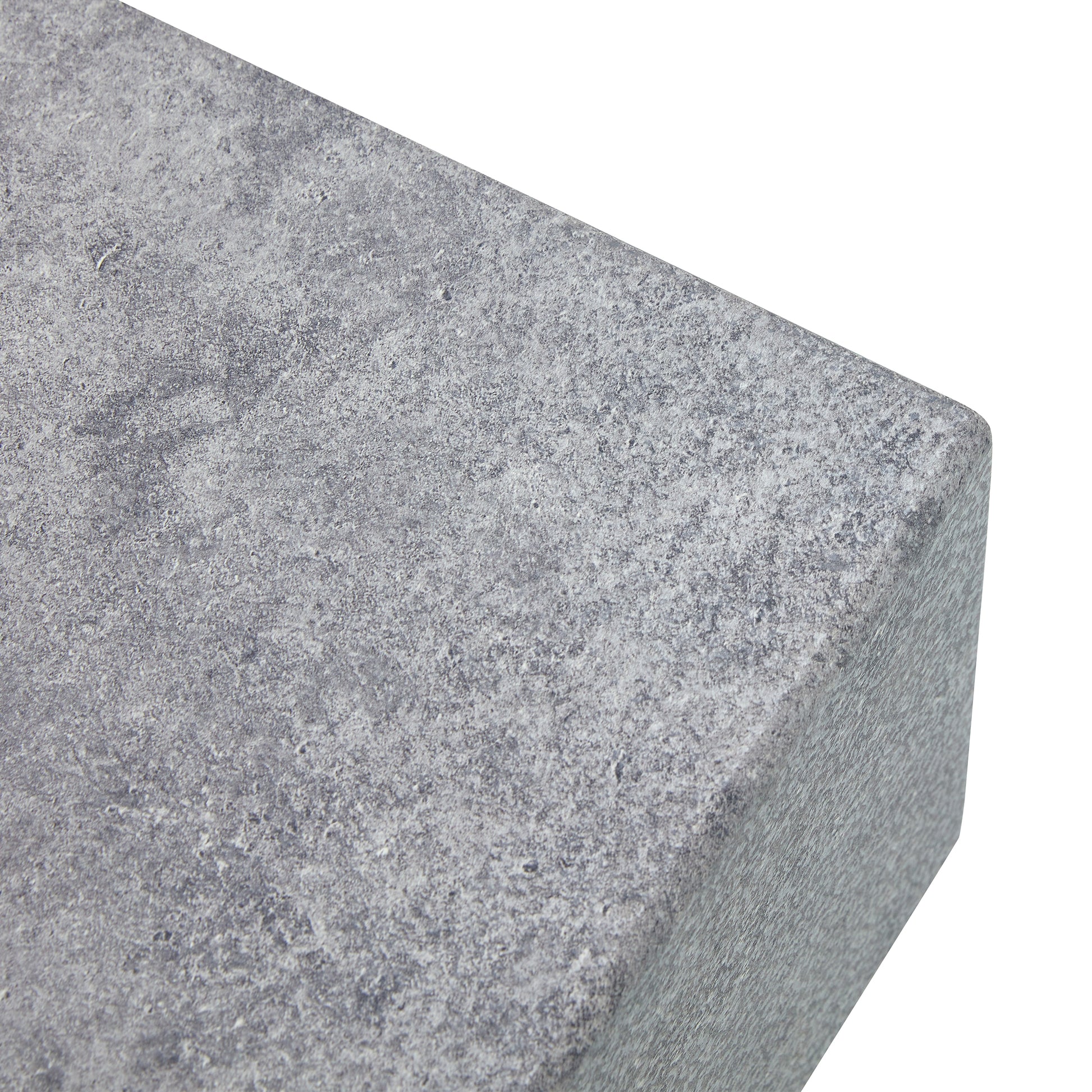 Textured grey stone slab with a matte finish ideal for kitchen countertops
