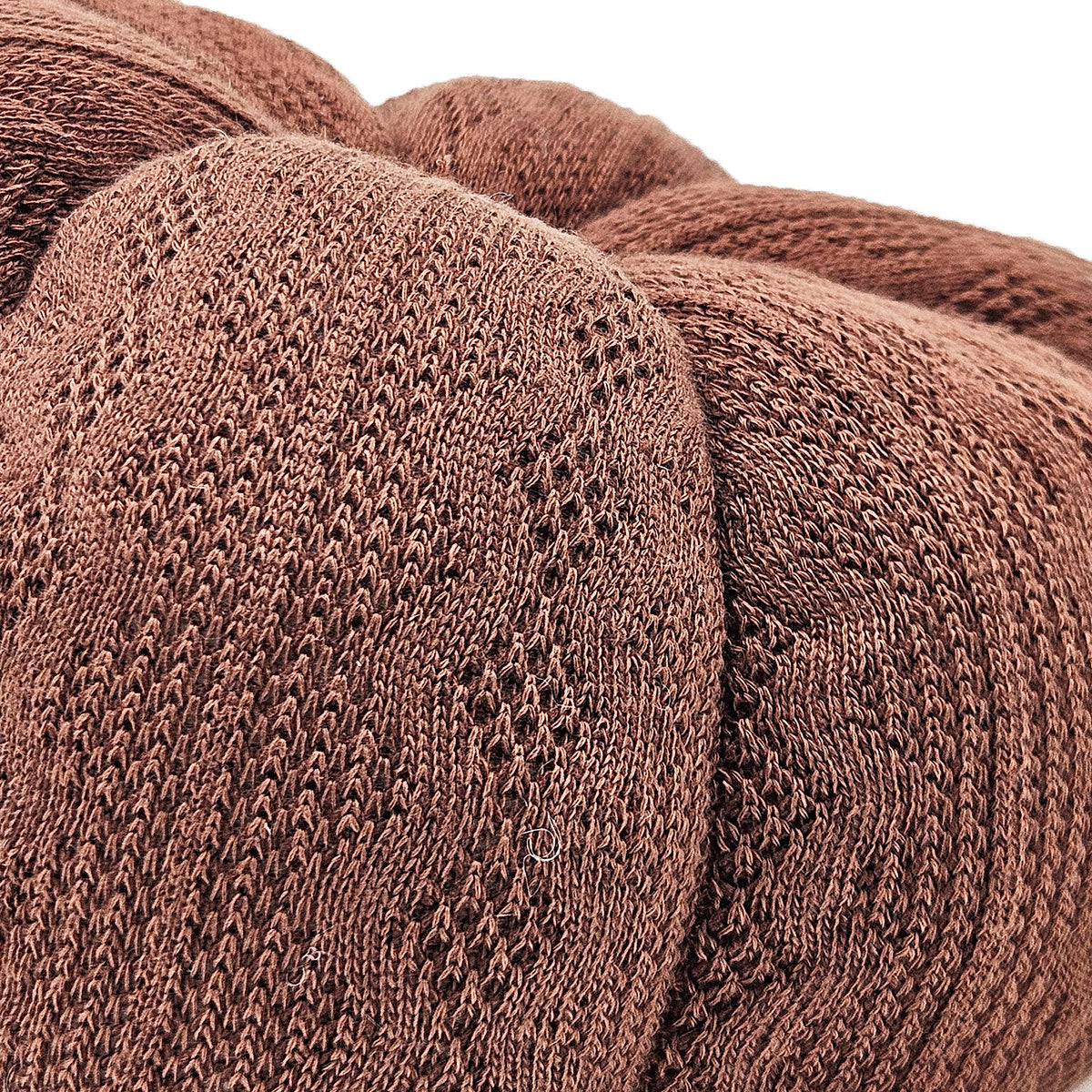 Loose brown knit fabric with openwork details perfect for summer tops