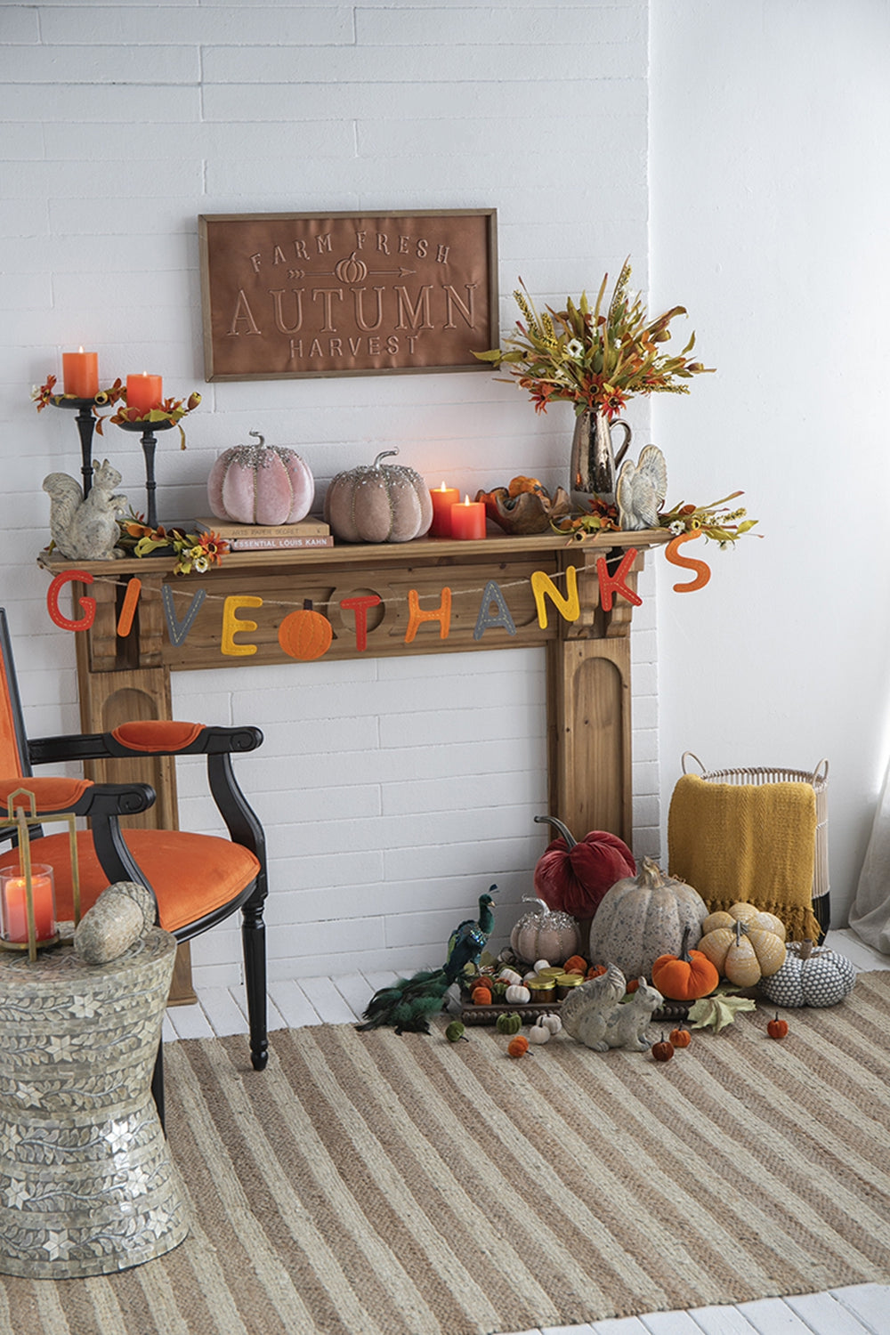 Pink sequined pumpkin with glitter accents and stem a festive fall decoration
