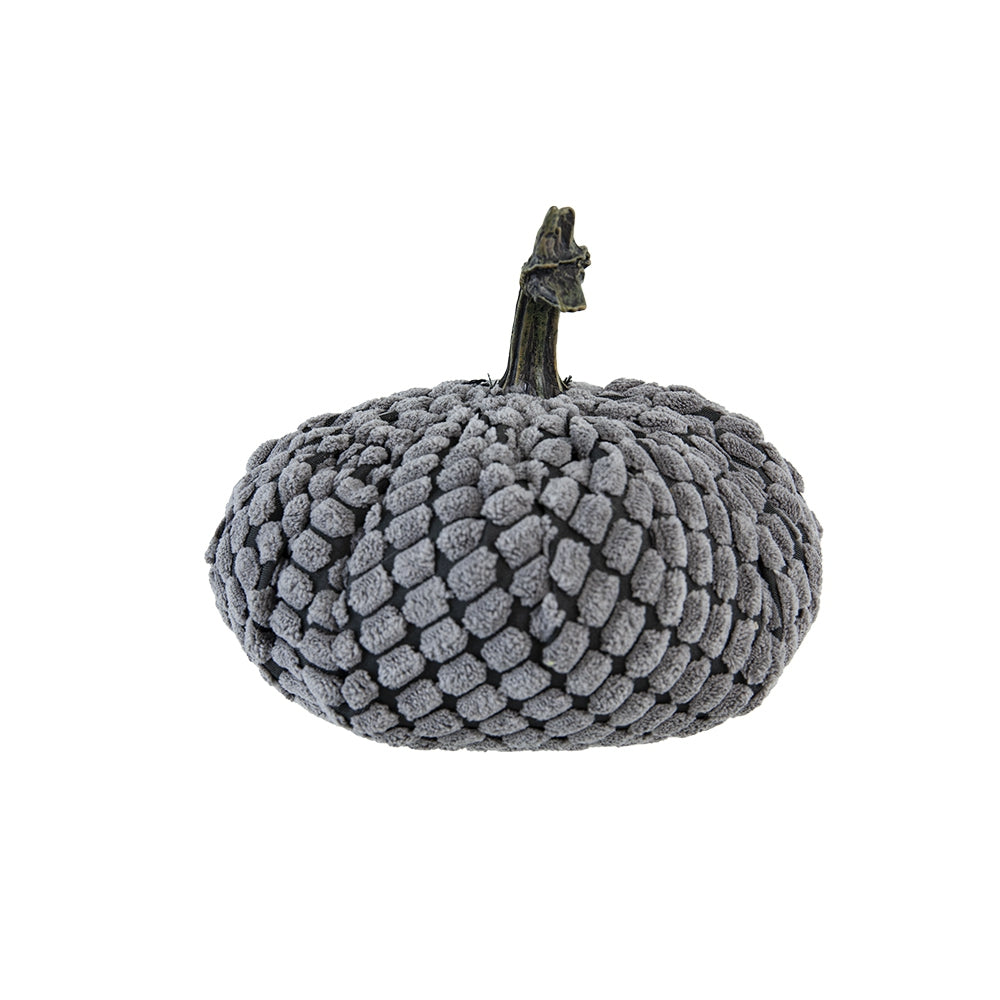Textured gray pumpkin decor realistic faux fall harvest accent