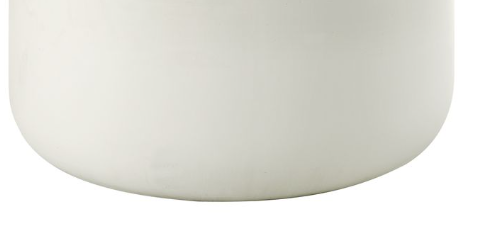 Smooth matte white ceramic planter with a rounded base ideal for succulents