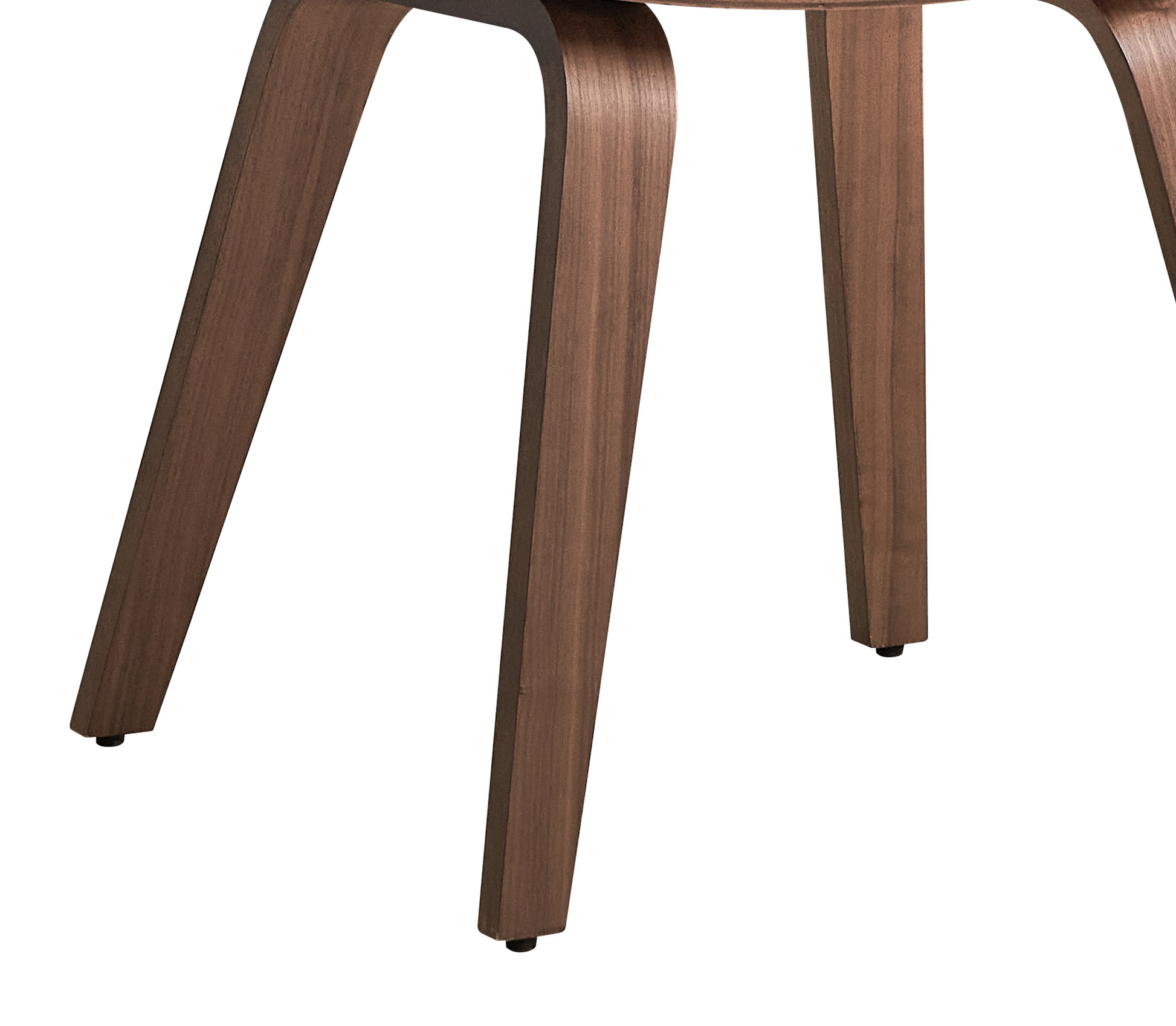 Curved dark wood table legs with visible grain pattern perfect for modern dining sets