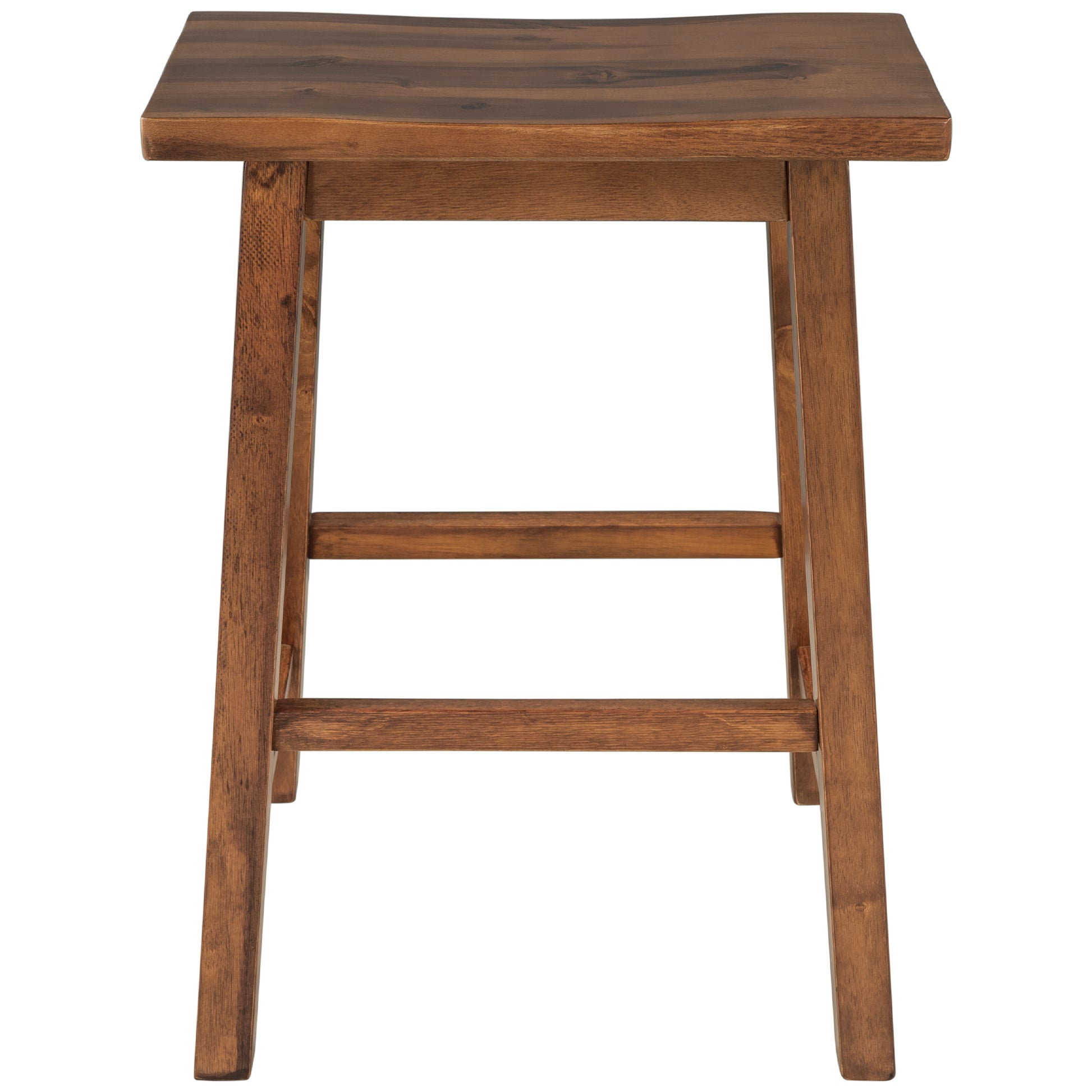 Solid wood bar stool with natural grain finish