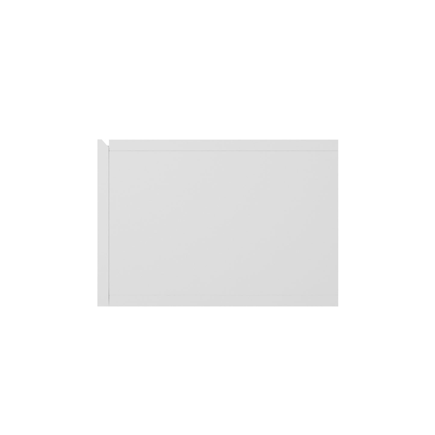 Minimalist grey rectangular wall shelf with clean lines