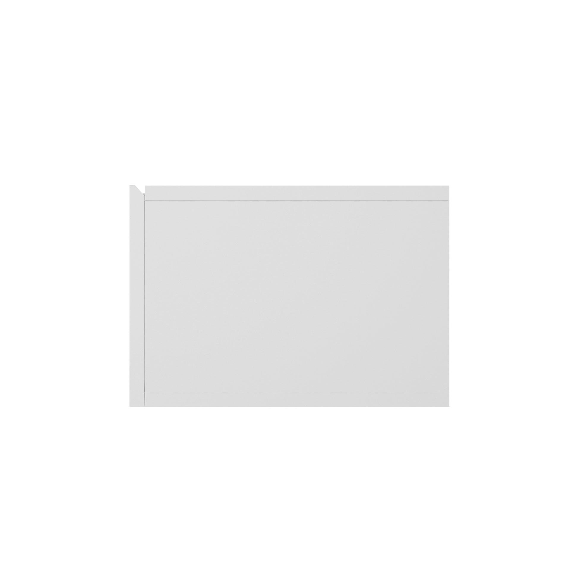 Minimalist grey rectangular wall shelf with clean lines