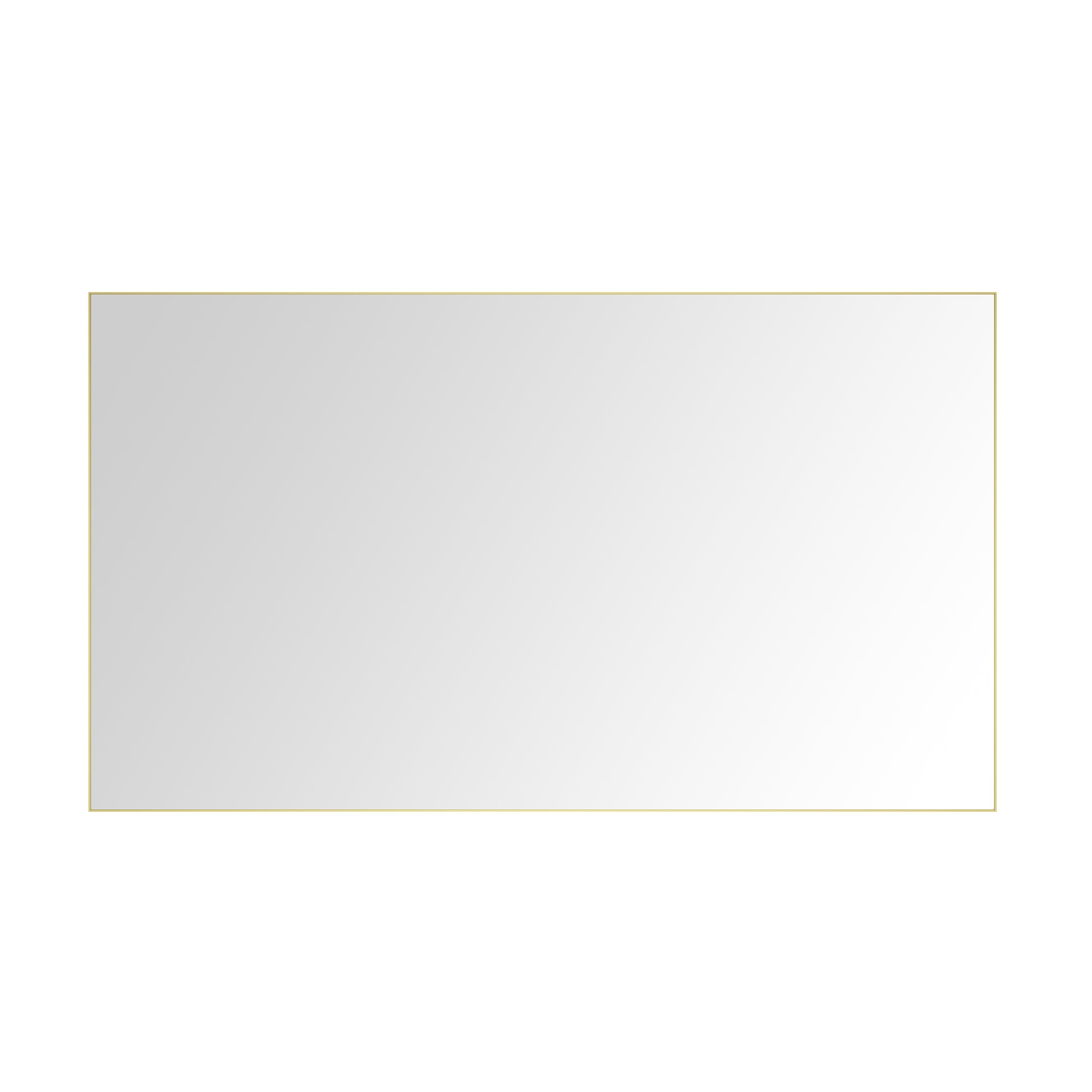 Sleek rectangular mirror with a thin gold frame ideal for entryway decor