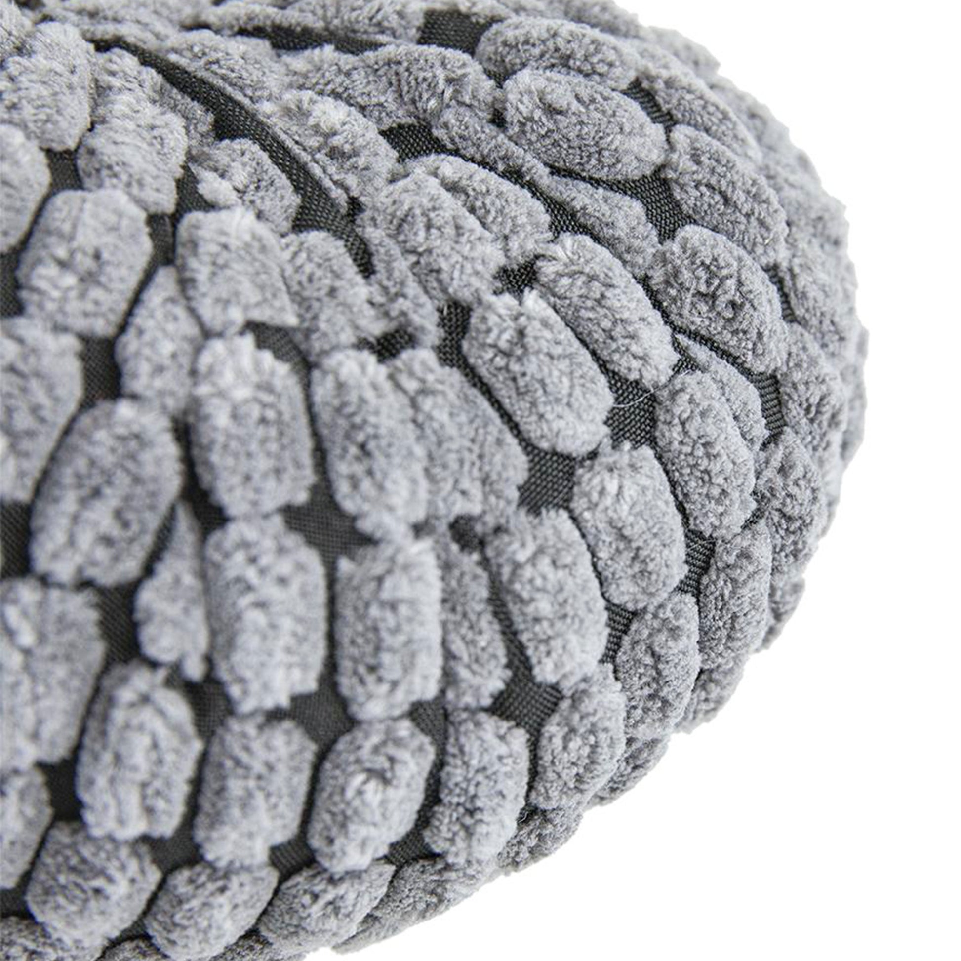 Textured grey chenille fabric detail perfect for throw pillow upholstery