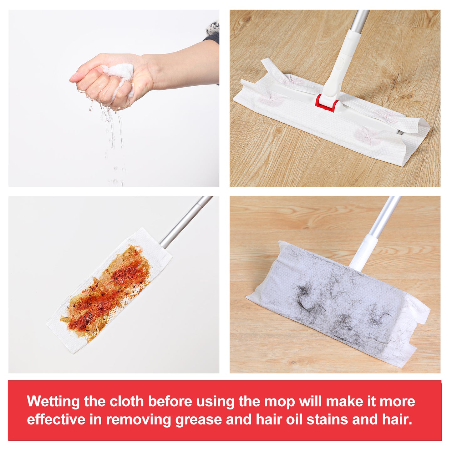 Hand wringing wet cloth water dripping from cotton fibers