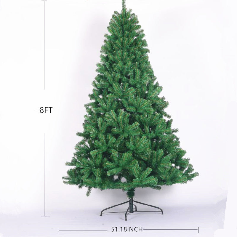 Tall foot artificial Christmas tree with realistic green PVC needles and sturdy metal stand