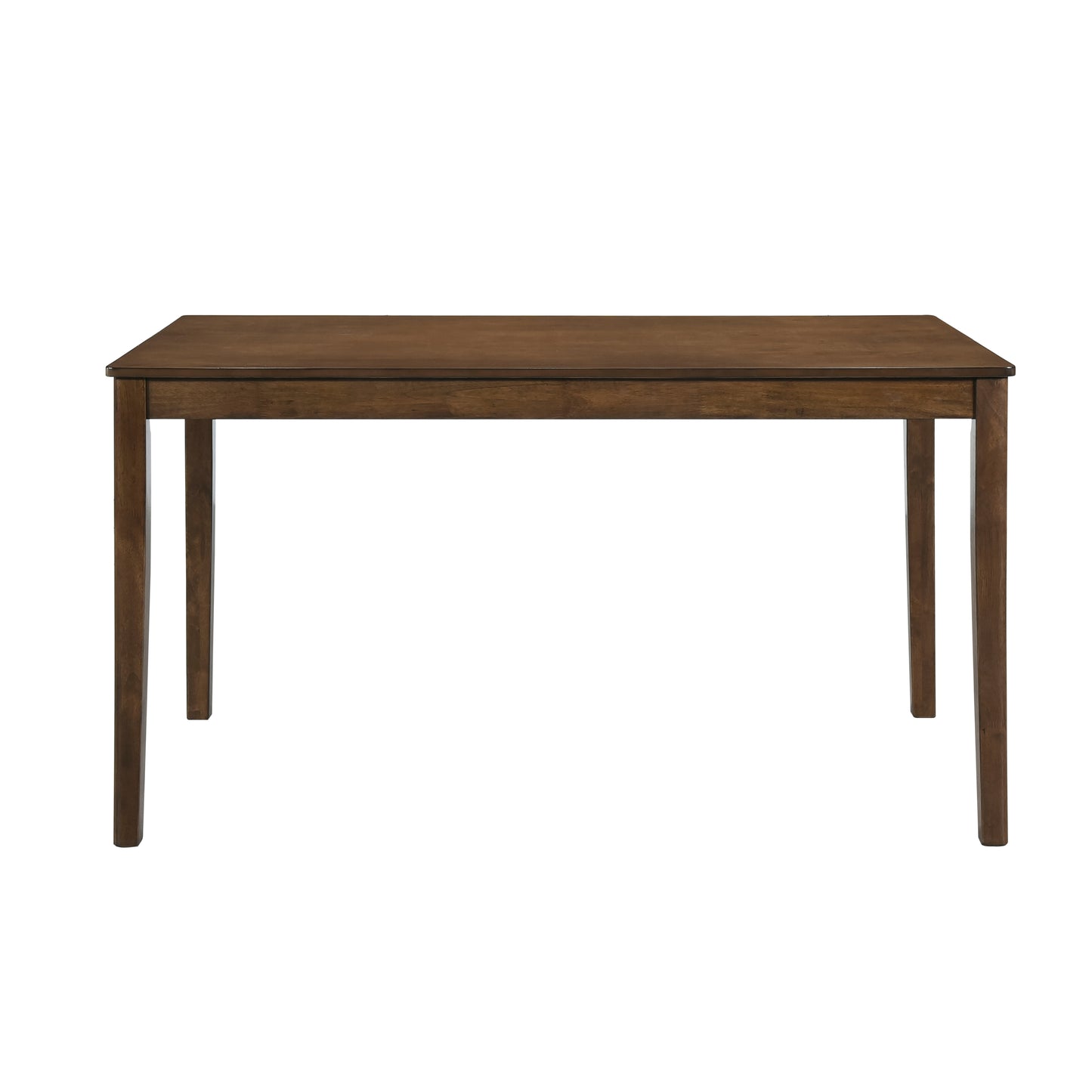 Rectangular dark wood dining table with straight legs classic design for modern homes