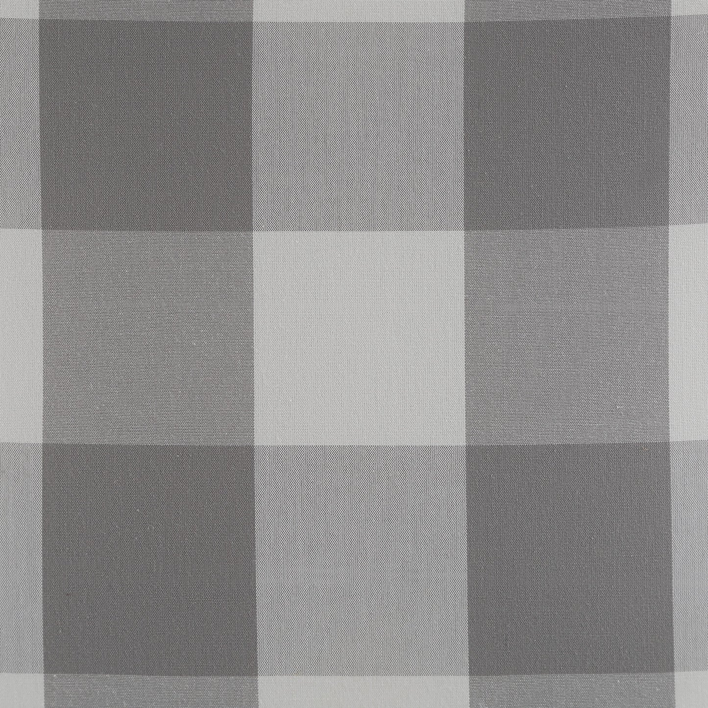 Gray buffalo plaid fabric swatch textured cotton textile