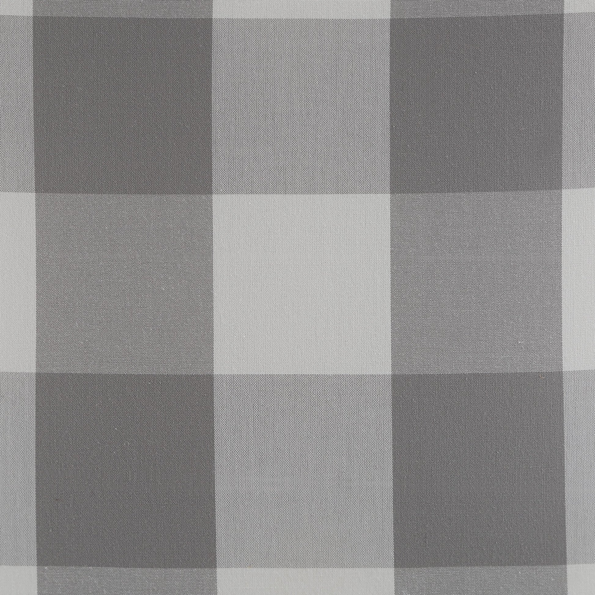 Gray buffalo plaid fabric swatch textured cotton textile