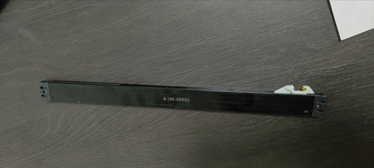 Black cabinet drawer slide with A KG label