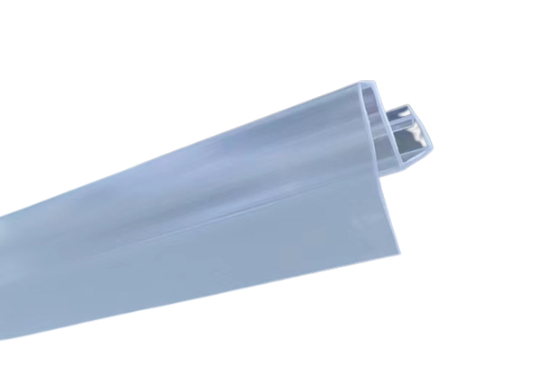 Clear plastic edge trim profile with a Ushaped channel for protective application