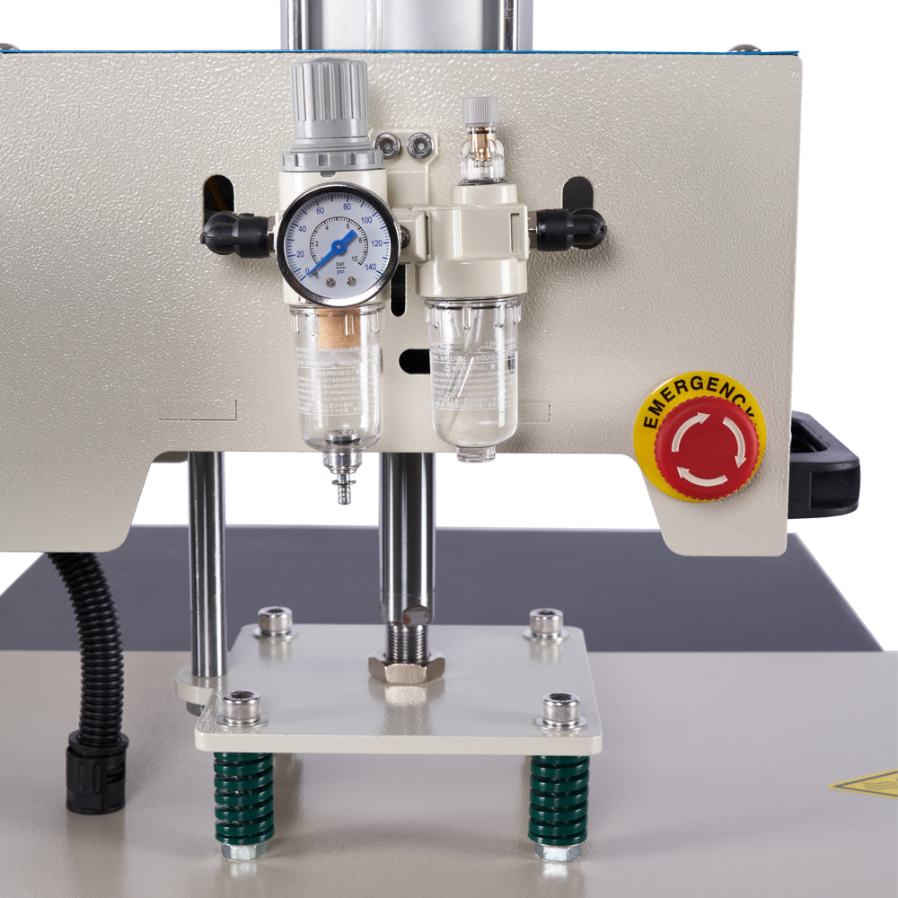 Pneumatic heat press regulator with pressure gauge and water filter