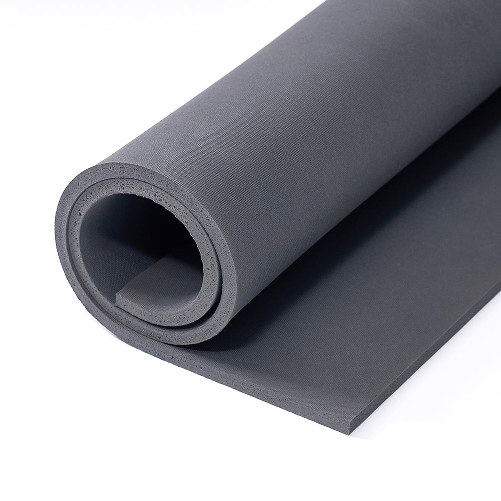 Dark gray closedcell foam roll ideal for insulation and sound dampening projects