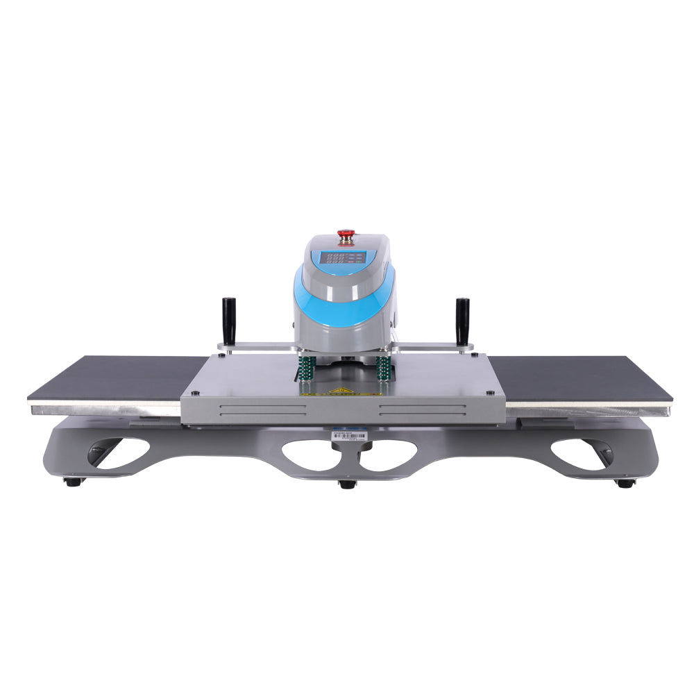 Grey and blue digital heat press machine for apparel customization