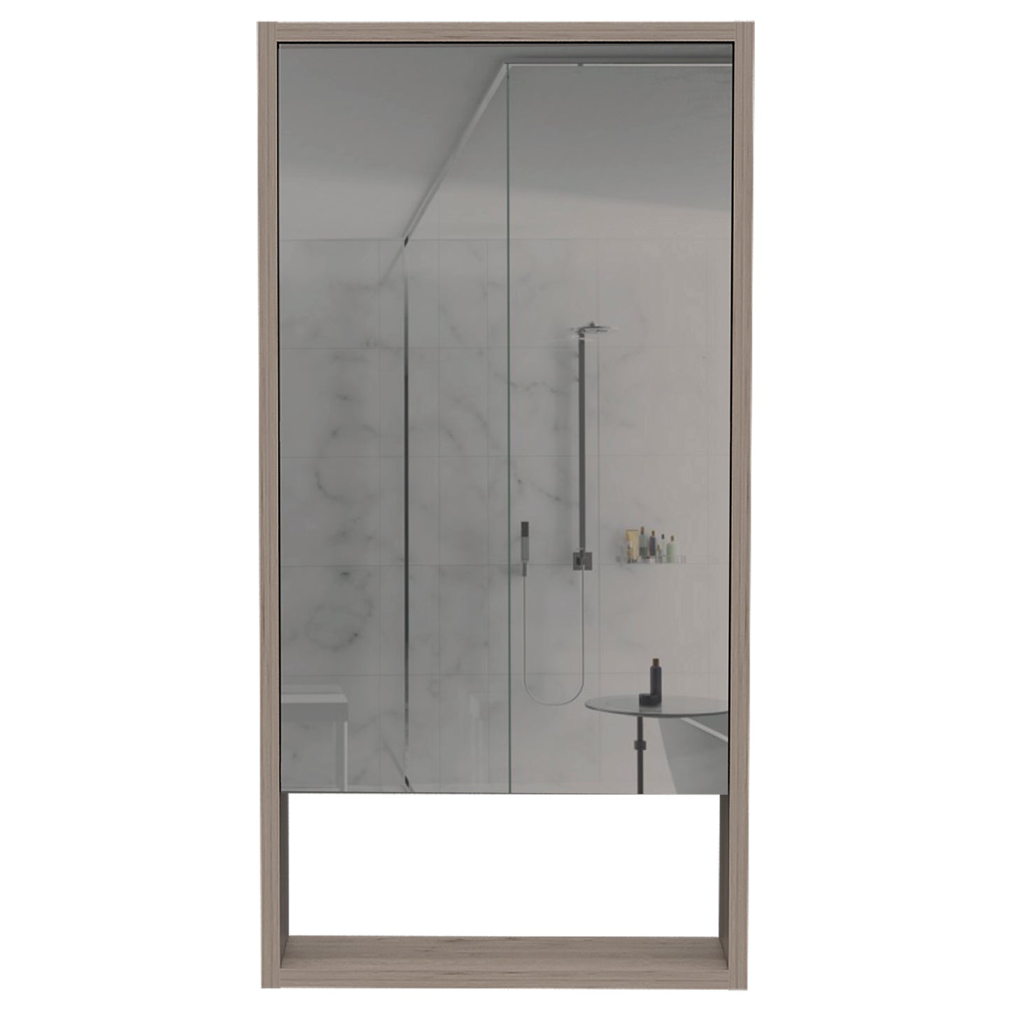 Sleek modern shower enclosure with brushed nickel fixtures and a clear glass panel