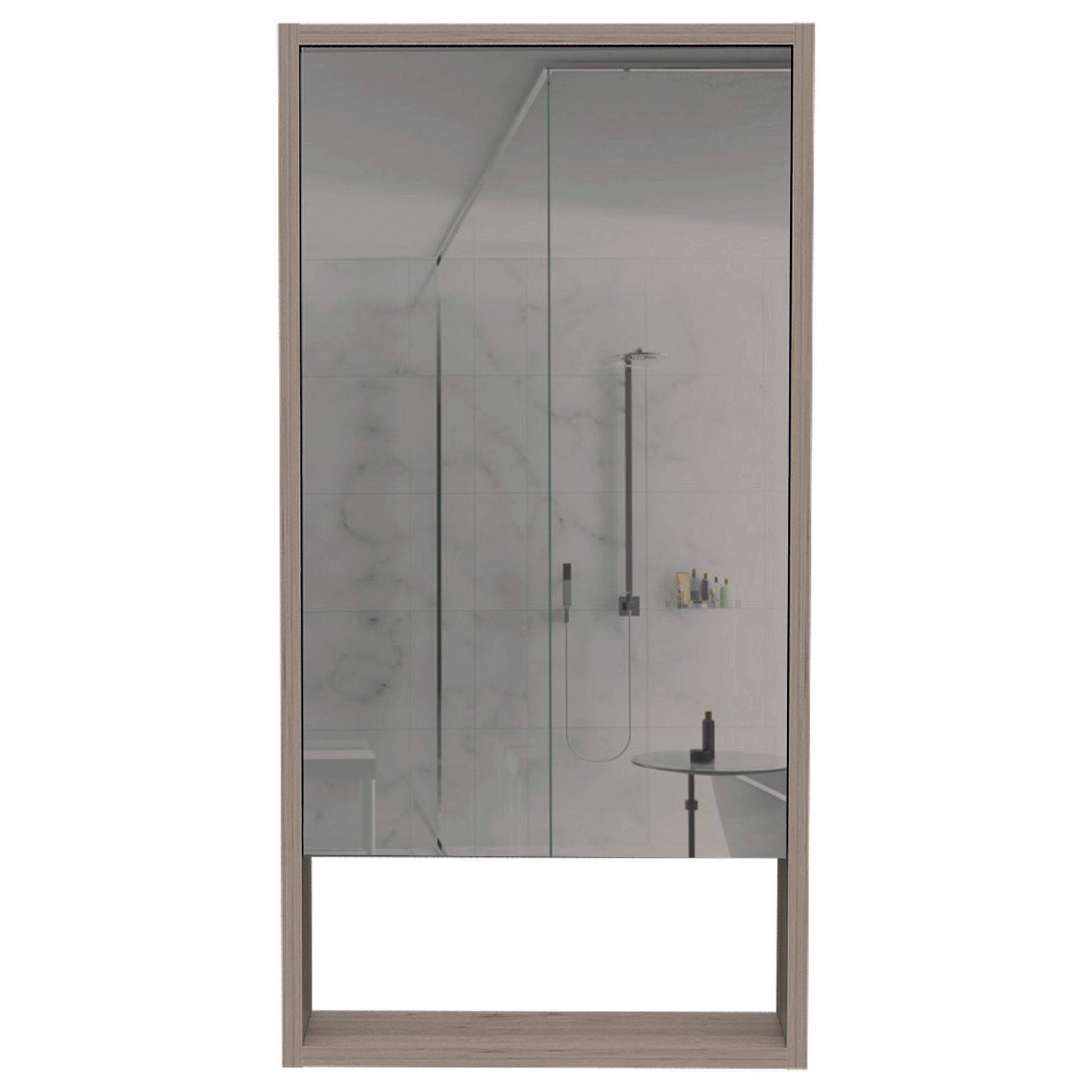 Sleek modern shower enclosure with brushed nickel fixtures and a clear glass panel