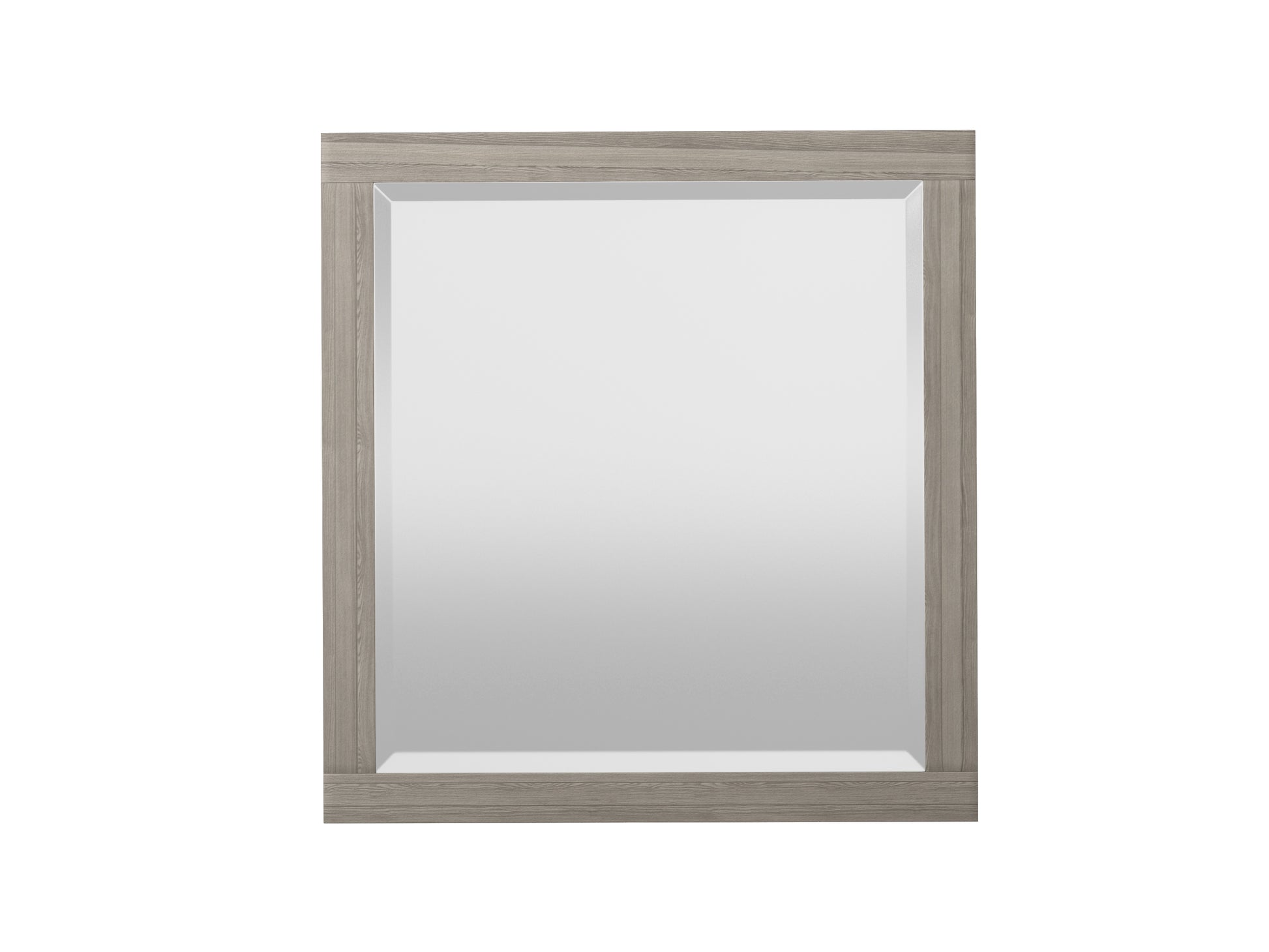 Rectangular wall mirror with distressed wood frame perfect for modern bathrooms