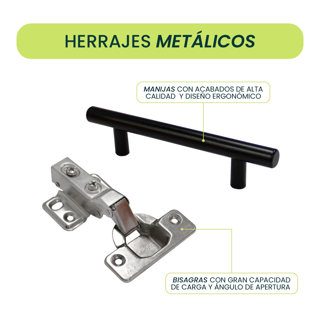 Black metal cabinet handle with ergonomic design and clean finish