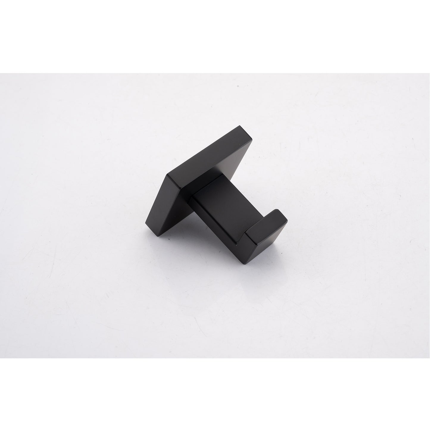 Sleek matte black modern wall hook durable metal construction for bathrooms