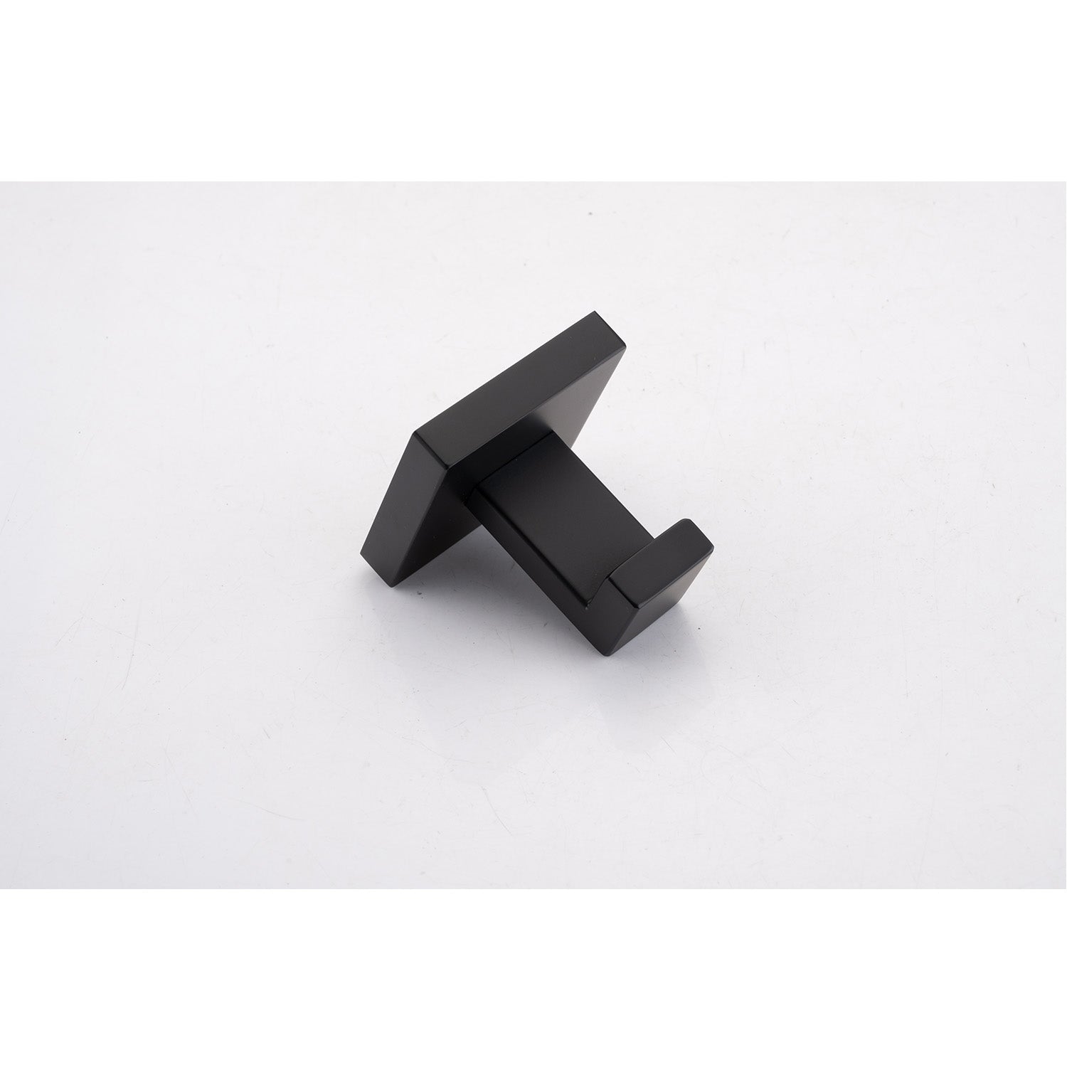 Sleek matte black modern wall hook durable metal construction for bathrooms