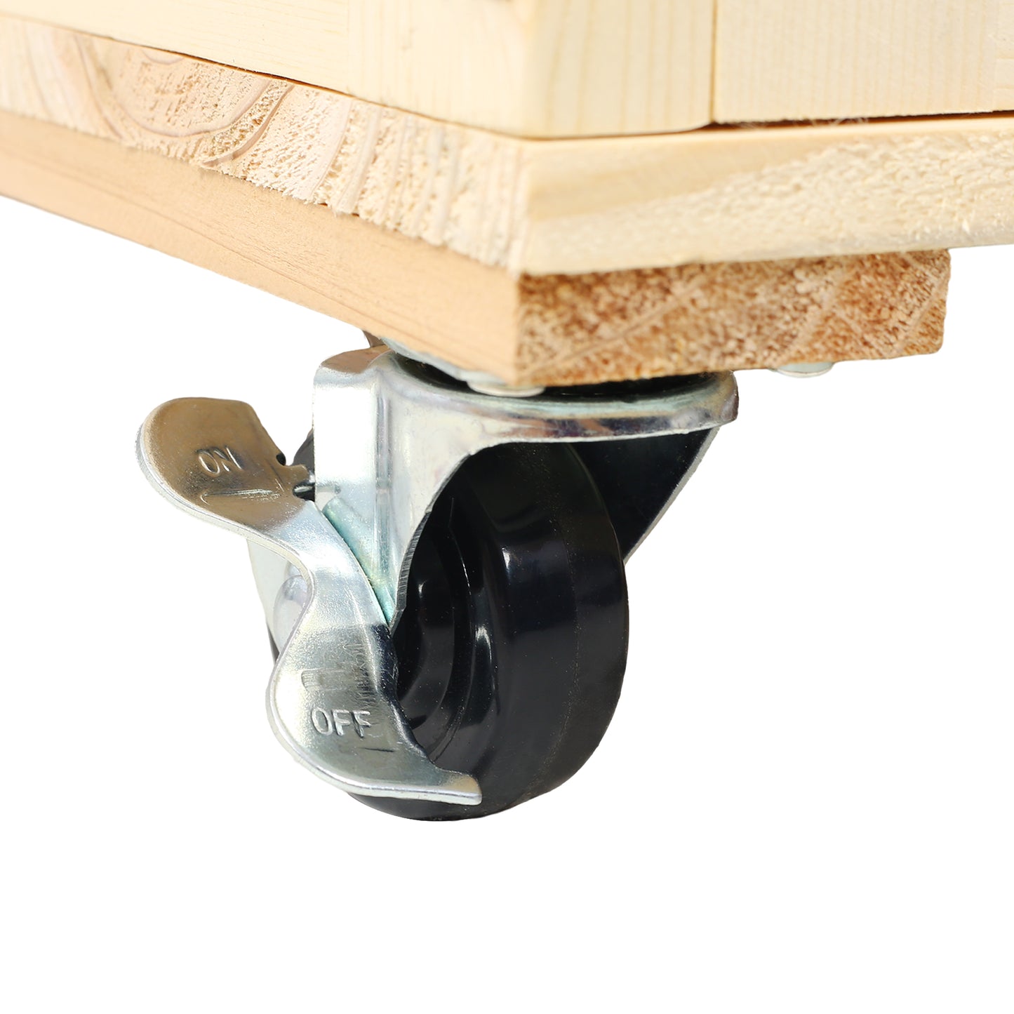 Heavyduty black rubber wheel caster with metal brake for furniture