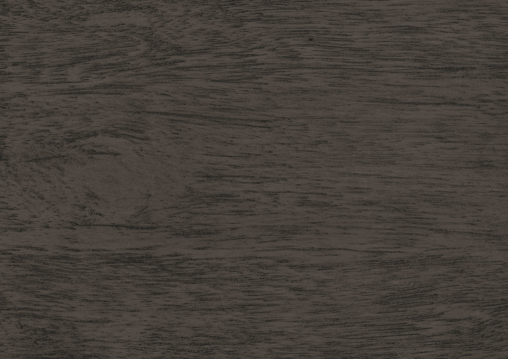 Dark gray oak wood veneer with prominent grain for cabinetry
